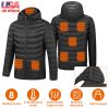 Heated Jacket Electric Heating Coat Hooded Jacket