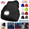 Unisex Knitted Beanie, Camping, Jogging, and Running with 5 LED Headlamp