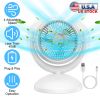 Air Circulator Desk Fan, Portable Desktop, Rechargeable Oscillating Fan