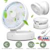 Foldable Desk Fan with 4 Wind Speeds, Fan 90°, Type-C Rechargeable