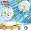 Foldable Desk Fan with 4 Wind Speeds, Fan 90°, Type-C Rechargeable