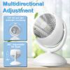 Air Circulator Desk Fan, Portable Desktop, Rechargeable Oscillating Fan