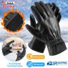 Men’s Leather Winter Gloves, Touchscreen Outdoor, and Windproof