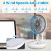 Folding Desk Fan with 4 Speeds, Desktop, or Wall Mounted