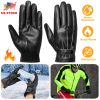 Men’s Leather Winter Gloves, Touchscreen Outdoor, and Windproof