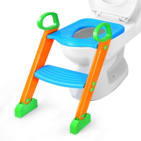 Potty Training Toilet Seat with Steps For Toddlers/Children, Anti-slip Step.