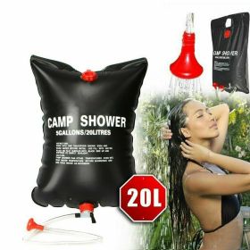 20L Camping Shower, Portable And Sun Heated For Outdoor Use