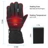 Heating Warm Gloves, Battery Powered Waterproof Glove, Unisex for Outdoors