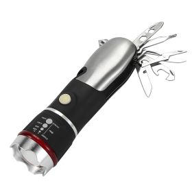 8 In 1 Multi Tool, with Zoomable LED Flashlight.