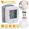 Blood Pressure Monitor, Wrist Digital, and Cuff Heartbeat Tester, 90x2 Memory