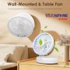 Foldable Desk Fan with 4 Wind Speeds, Fan 90°, Type-C Rechargeable