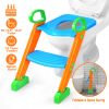 Potty Training Toilet Seat with Steps For Toddlers/Children, Anti-slip Step.