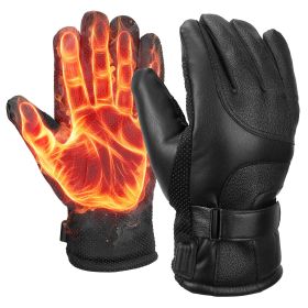 Electric Heated Gloves, USB Plug, Leather, Windproof, Unisex for Outdoor