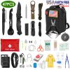 47Pcs Emergency Survival Kit, First Aid, Supplies Kit, Tools with Pouch