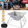 Foldable BBQ Grill, Charcoal Stove, Portable Stainless Steel, and Campfire Stove