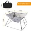 Foldable BBQ Grill, Charcoal Stove, Portable Stainless Steel, and Campfire Stove