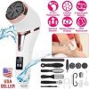 17Pcs Electric Foot Callus Remover Vacuum Grinder, 3 Grinding Heads 2 Speeds