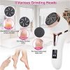 17Pcs Electric Foot Callus Remover Vacuum Grinder, 3 Grinding Heads 2 Speeds