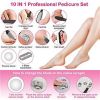 17Pcs Electric Foot Callus Remover Vacuum Grinder, 3 Grinding Heads 2 Speeds