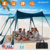 10x10FT Beach Canopy, Sun Shelter, UPF50+ UV Protection, Shade