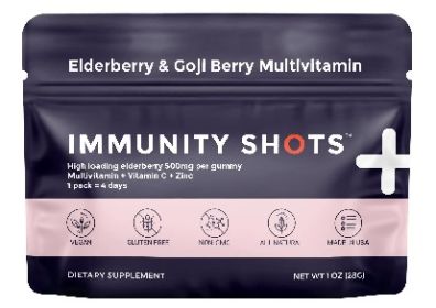 Elderberry & Goji Berry Immunity Shots Gummy Vitamins | 12-Pack