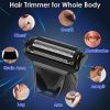 2 In 1 Electric Body Trimmer for Men, PX7 Waterproof Razor with LED Light