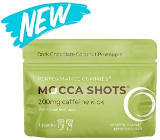 Mocca Shots High Energy Gummies with Caffeine | 12-Pack - Coconut Pineapple