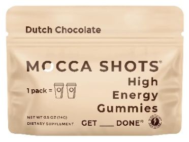 Mocca Shots Energy Gummies with Caffeine | 12-Pack - Dutch Chocolate