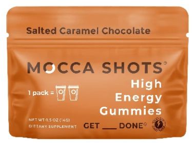 Mocca Shots Energy Gummies with Caffeine | 12-Pack - Salted Caramel Chocolate