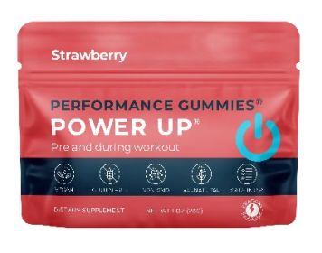 Strawberry, Pre Workout Gummies & Energy Supplements (12-Pack) Power Up