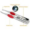 LED Eyebrow Tweezers, Stainless Steel, Make Up Tweezer with LED