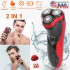 Electric Shaver Razor for Men, IPX7 Waterproof, Rechargeable with Pop Up Trimmer