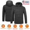 Heated Jacket Electric Heating Coat Hooded Jacket