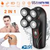 4D Electric Shavers Razor for Men, IPX7, Wet & Dry, 5 Head Rotary Shavers