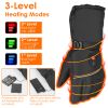 Electric Heated Gloves, Battery Powered USB, Windproof, Unisex