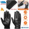 Men’s Leather Winter Gloves, Touchscreen Outdoor, and Windproof