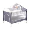 6 In 1 Foldable Baby Crib with Activity Center, and Diaper Changing Table