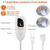 Electric Foot Warmer Heater Pad, Washable with 6 Temperature, and 4 Timer Modes