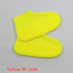 Slip On Easy to Carry Silicone Rain Boots for Men and Women (Option: Yellow M code-M)