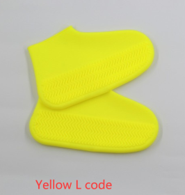 Slip On Easy to Carry Silicone Rain Boots for Men and Women (Option: Yellow L code-L)