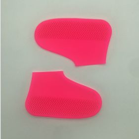 Slip On Easy to Carry Silicone Rain Boots for Men and Women (Option: Pink-S)