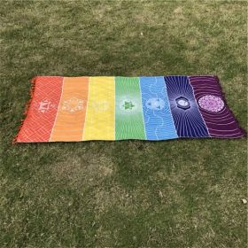 Cotton, and Polyester Mandala Blanket (Option: 70x150cm)