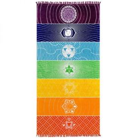 Cotton, and Polyester Mandala Blanket (Option: Polyester150x230cm thick)