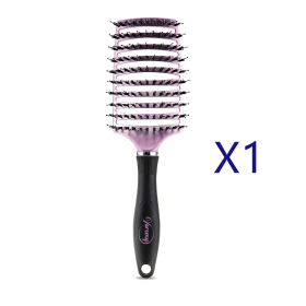 Detangler, and Teaser Hairbrush with Nylon Bristle Scalp Massager (Option: A Purple-1pc)