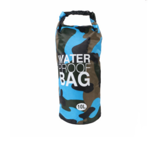 Camouflage Waterproof Bucket Bag, Beach Bag, or Outdoor Drifting Bag (Option: Light blue-30L)