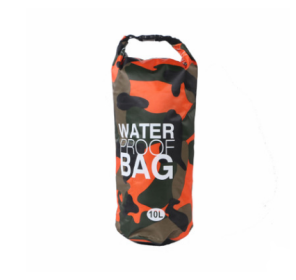 Camouflage Waterproof Bucket Bag, Beach Bag, or Outdoor Drifting Bag (Option: Orange-15L)