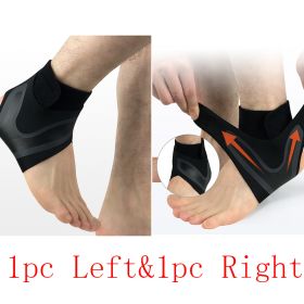 Ankle Support Brace for Running, Basketball, and Other Sports (Option: Black-Set-Left Right)