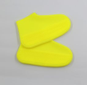 Slip On Easy to Carry Silicone Rain Boots for Men and Women (Option: Yellow S code-S)