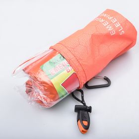 First-aid Tent Insulation Mat, or Emergency Sleeping Bag (Option: Orange-With whistle bag)