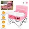 Travel Booster Seat, Portable Baby Booster Chair with Detachable Tray, Carry Bag